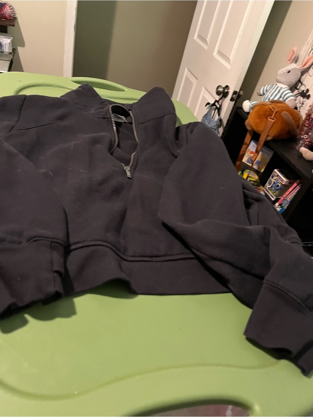 all in motion Black Half-Zip Pullover Sweatshirt